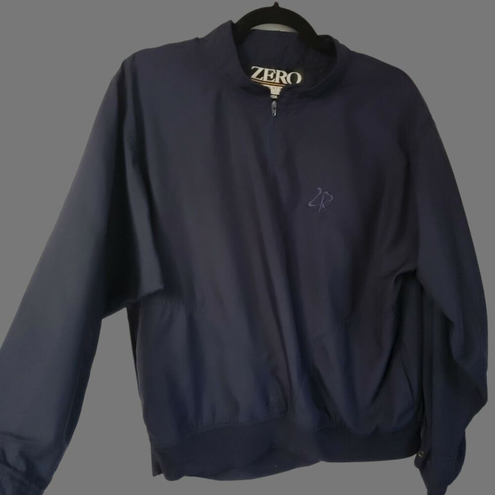 ZERO RESTRICTIONS Pullover Jacket Golf Outerwear SMALL Navy‎ Blue